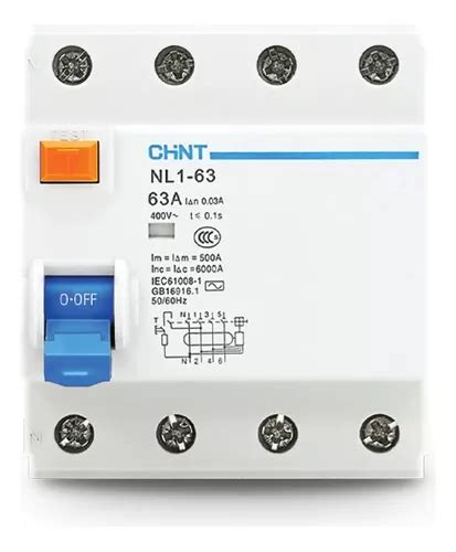 Disyuntor Diferencial Tetrapolar 4x63a Superinmunizado Chint