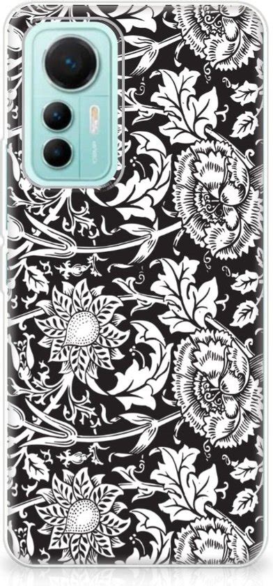 Telefoon Hoesje Xiaomi Lite Mobiel Case Zwart Bloemen Bol