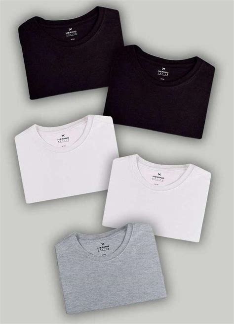 Kit Camisetas Masculinas Basicas Branco Hering Oficial