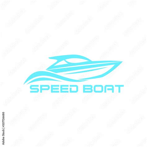 Speed Boat Logo Design Stock Vector | Adobe Stock