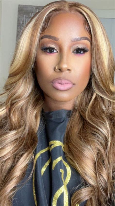 Honey Blonde Piano Highlights Color Hair Wigs Wig Hairstyles Body Wave Wig Hair Styles