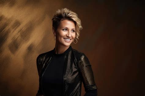 Premium AI Image Charming Portrait Of A Beautiful Woman With Bronze Skin Blonde Hair And A