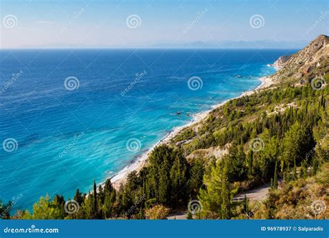 Kalamitsi beach stock image. Image of summer, destination - 96978937