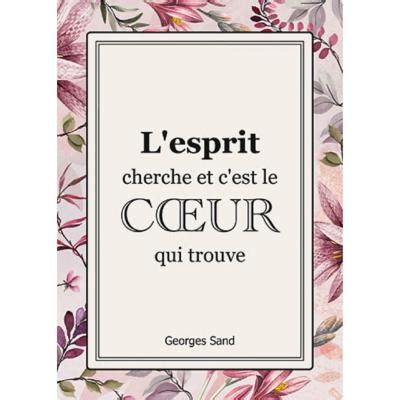 Carte Postale Belles Citations L Esprit Cherche Le Coeur Trouve X Cm