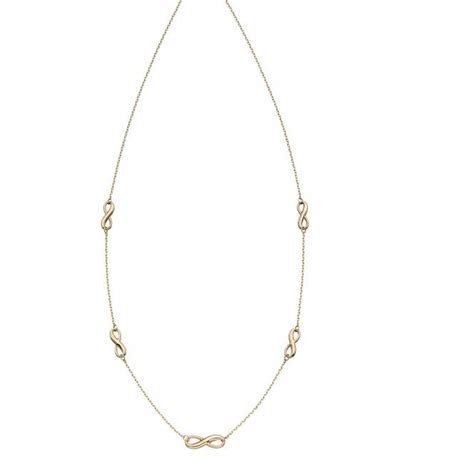 Ct Yellow Gold Infinity Style Station Necklace Necklaces From