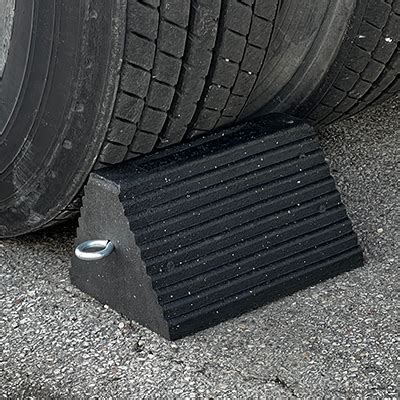 Utility Semi Truck Rubber Wheel Chock W X D X H