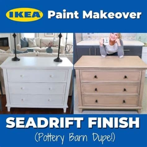 How To Paint Ikea Furniture The Pottery Barn Seadrift Finish Aka