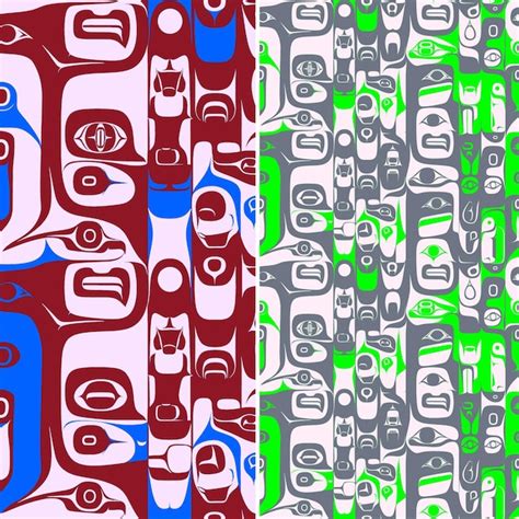 Premium Psd Pacific Northwest Coast Patterns With Formline Design