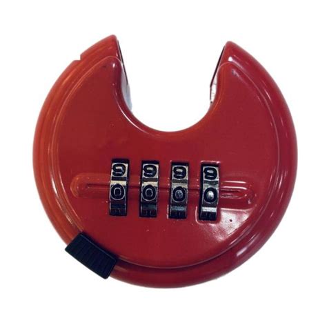 Red 70mm Discus Lock Trailer 4 Digit Disc Combination Padlock Product