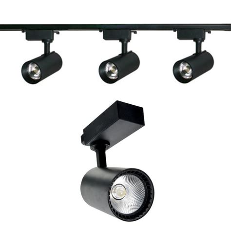 Kit Trilho Eletrificado 1 Metro Preto 3 Spots Led Preto 10w Shopee Brasil