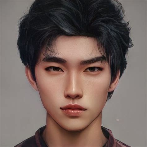 Image From Artbreeder Portrait Character Portraits Asian Brown Hair