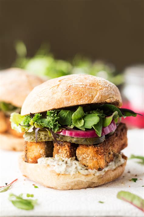 Vegan fish finger sandwich - Lazy Cat Kitchen