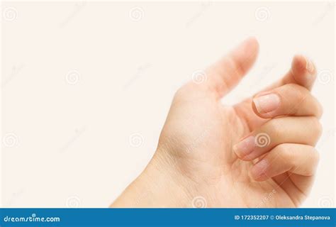 Close Up Woman Nails After Bad Manicure On Light Background Overgrown