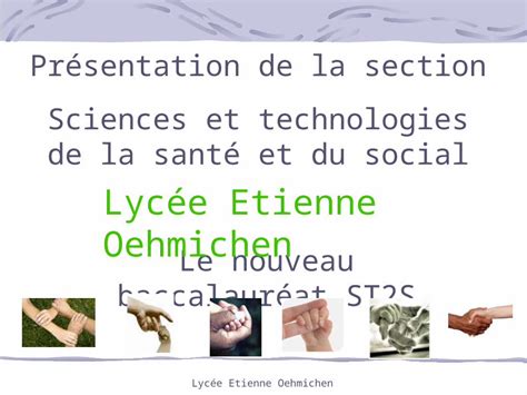 Ppt Lyc E Etienne Oehmichen Pr Sentation De La Section Sciences Et