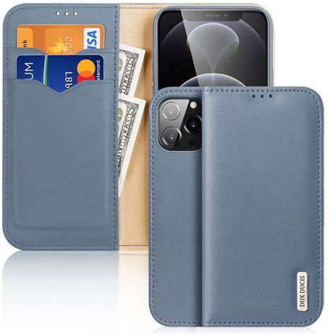 DUX DUCIS Capa Hivo Genuine Leather Bookcase Type Iphone 13 Pro Max