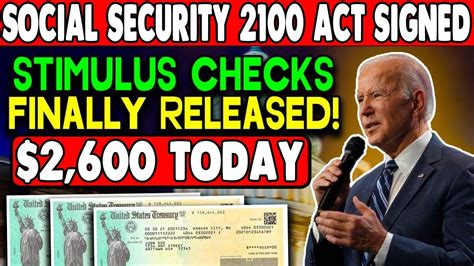 Social Security Act Signed Today Checks Finally Coming For