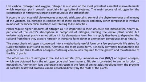 Nitrogen Assimilation In Plants Ppt