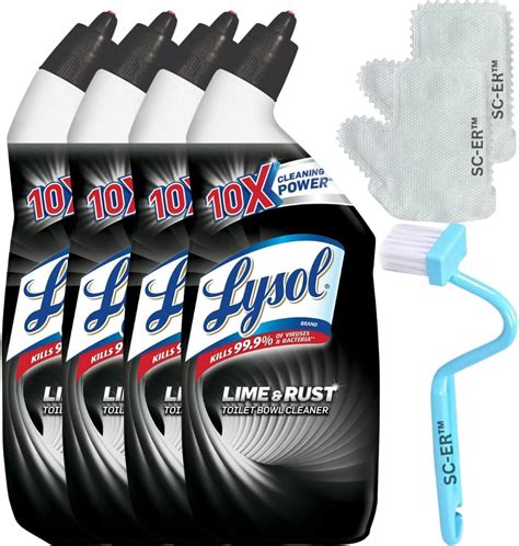 Lysol Toilet Bowl Cleaner With Lime And Rust Remover 24 Fl Oz Pack Of 4 Health