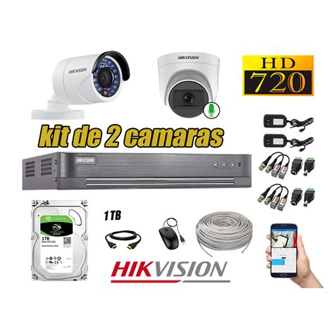 Ripley KIT 2 CÁMARA HIKVISION RI A012 KT02 HD VIGILANCIA HD