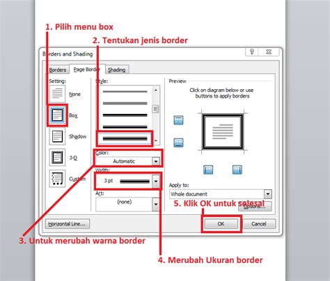 Cara Membuat Page Border Di Word Tanpa Terpotong Hongkoong