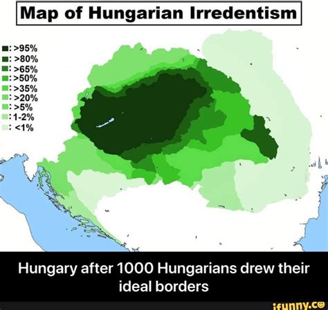 Map of Hungarian Irredentism Hungary after 1000 Hungarians drew their ideal borders - Hungary ...