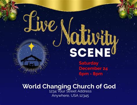 Copy Of Live Nativity Scene Template 1 Postermywall