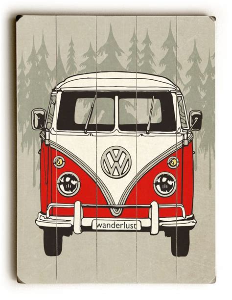 Wooden Sign, VW Print, Home Decor, Inspirational Sign, Vintage Sign ...