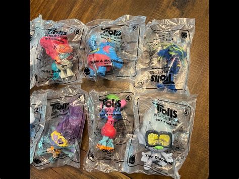 Mcdonalds Trolls World Tour Happy Meal Toy Complete Set Of