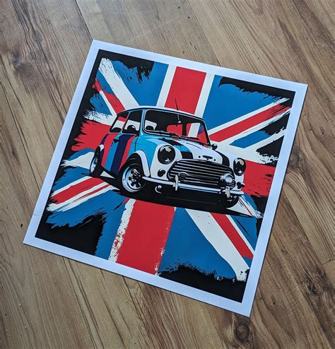 Classic Mini Cooper Print Mini Cooper Wall Art Mini Cooper T Mini