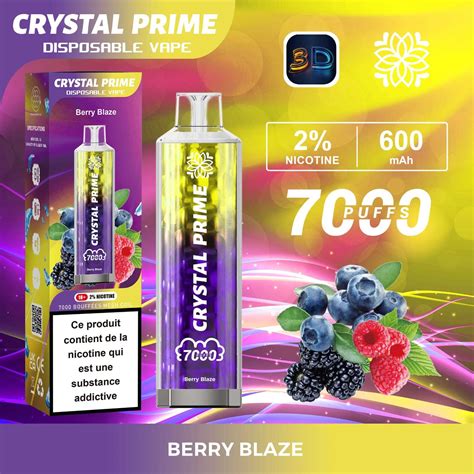 Authentic Crystal Prime 7000 Puffs Disposable Vape Pen E Cigarette With