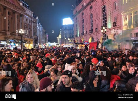 London Uk Th December Overjoyed Morocco Football Fans Meet