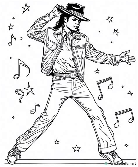 Dibujo Para Colorear De La Leyenda Michael Jackson Descargar O Imprimir