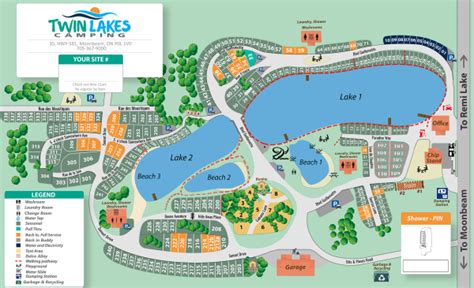 Campground Map Twin Lakes Camping