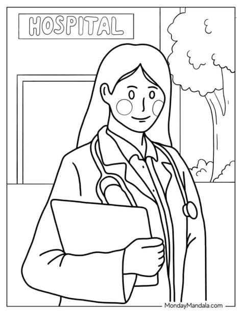 22 Doctor And Nurse Coloring Pages Free Pdf Printables