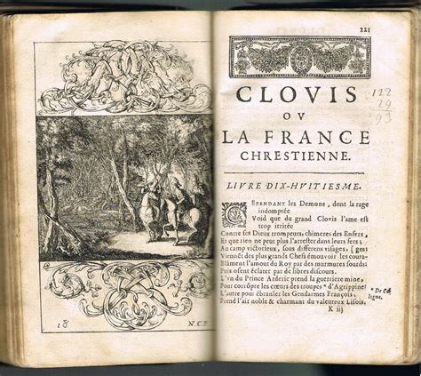 CLOVIS OU LA FRANCE CHRESTIENNE POEME HEROIQUE ENRICHY DE PLUSIEURS