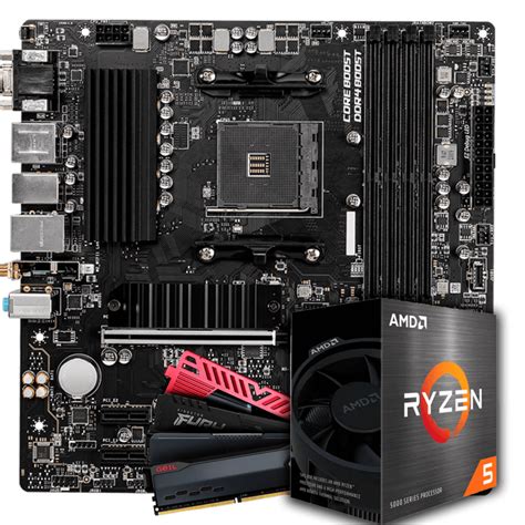 Kit Upgrade, AMD Ryzen 5 5600X + Placa Mãe MSI B550M PRO-VDH WIFI + 8GB ...