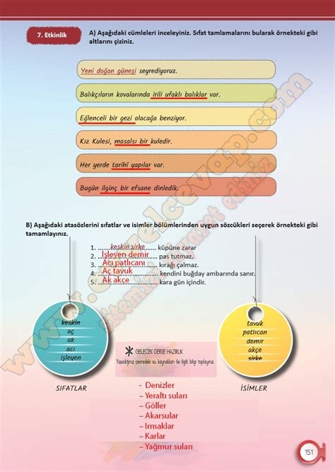 6 Sınıf Türkçe Ders Kitabı Sayfa 144 145 146 147 148 149 150 151