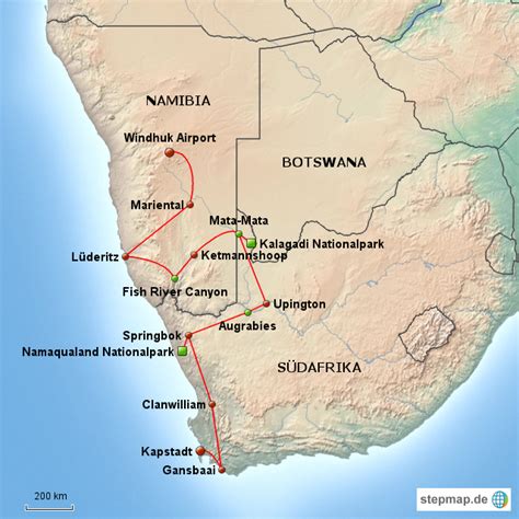 Stepmap Rundreise S Dliches Afrika Landkarte F R S Dafrika