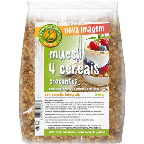 Muesli Cereais Crocantes Embalagem G Cem Porcento