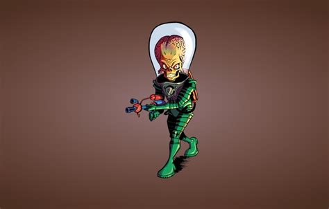 Wallpaper weapons, skull, the suit, alien, alien, sklet, Mars Attacks ...