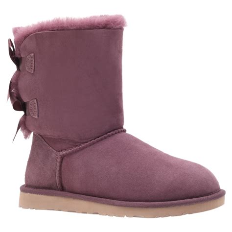 Ugg Bailey Bow Short Boots In Purple Wine Lyst