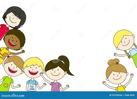 Seven Friends Silhouette Cartoon Vector | CartoonDealer.com #3567485