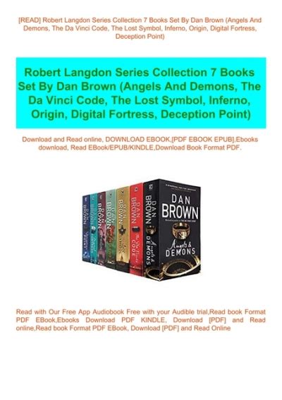 READ Robert Langdon Series Collection 7 Books Set By Dan Brown