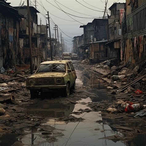 Dirty Leaky Rag Car Premium Ai Generated Image