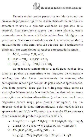 Questões UNB sobre Substâncias Inorgânicas e suas características