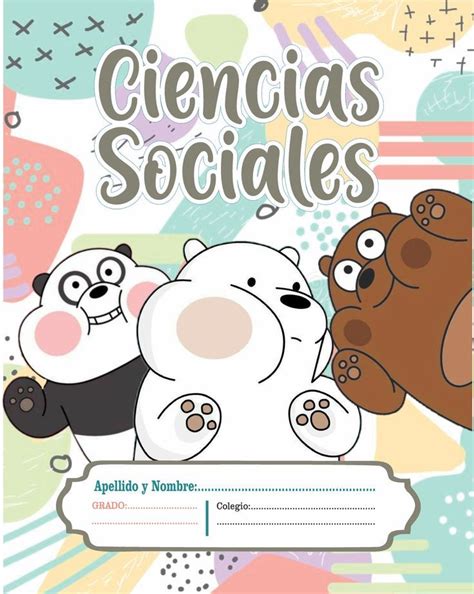 Portada Para Cuaderno De Ciencias Sociales Caratulas Escolares