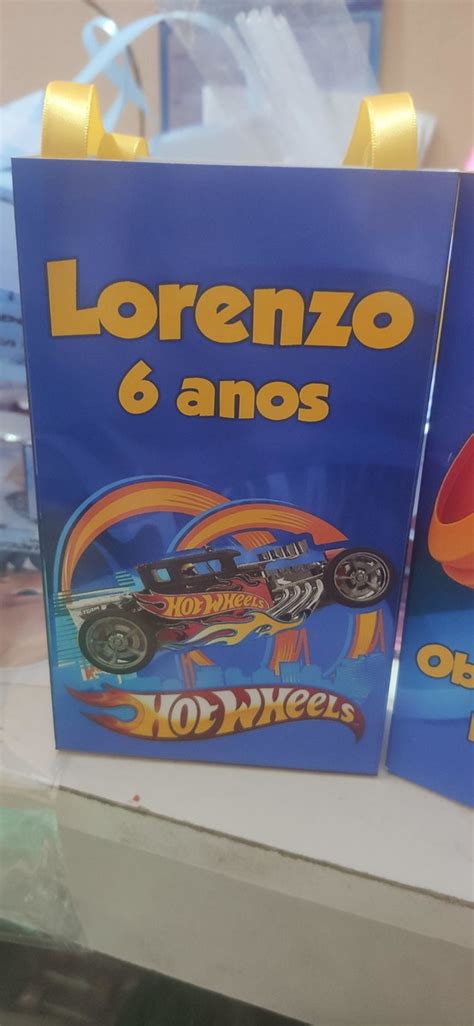 Sacolinha Surpresa Personalizada Hot Wheels Elo