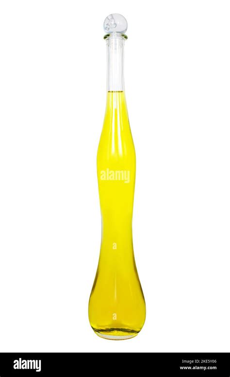 Insulated Elongated Bottle With Drink Or Liquid Of Yellow Color Stock