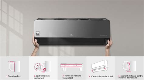 Aer Conditionat Lg Artcool Mirror Ac Bq Btu A A Wi Fi Negru