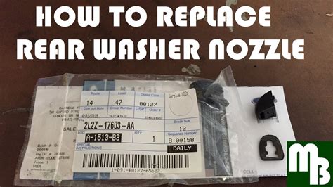 How To Replace Rear Windshield Window Washer Nozzle Youtube